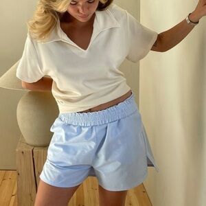 Djerf Avenue: Breezy Shorts in Blue Size XS
